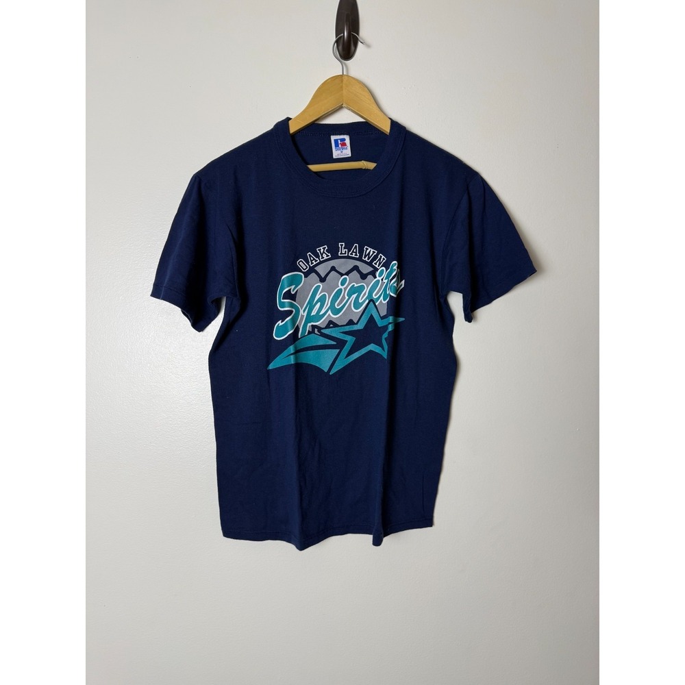 Vintage Russell Made In USA Single Stitch T-Shirt Medium Blue‎